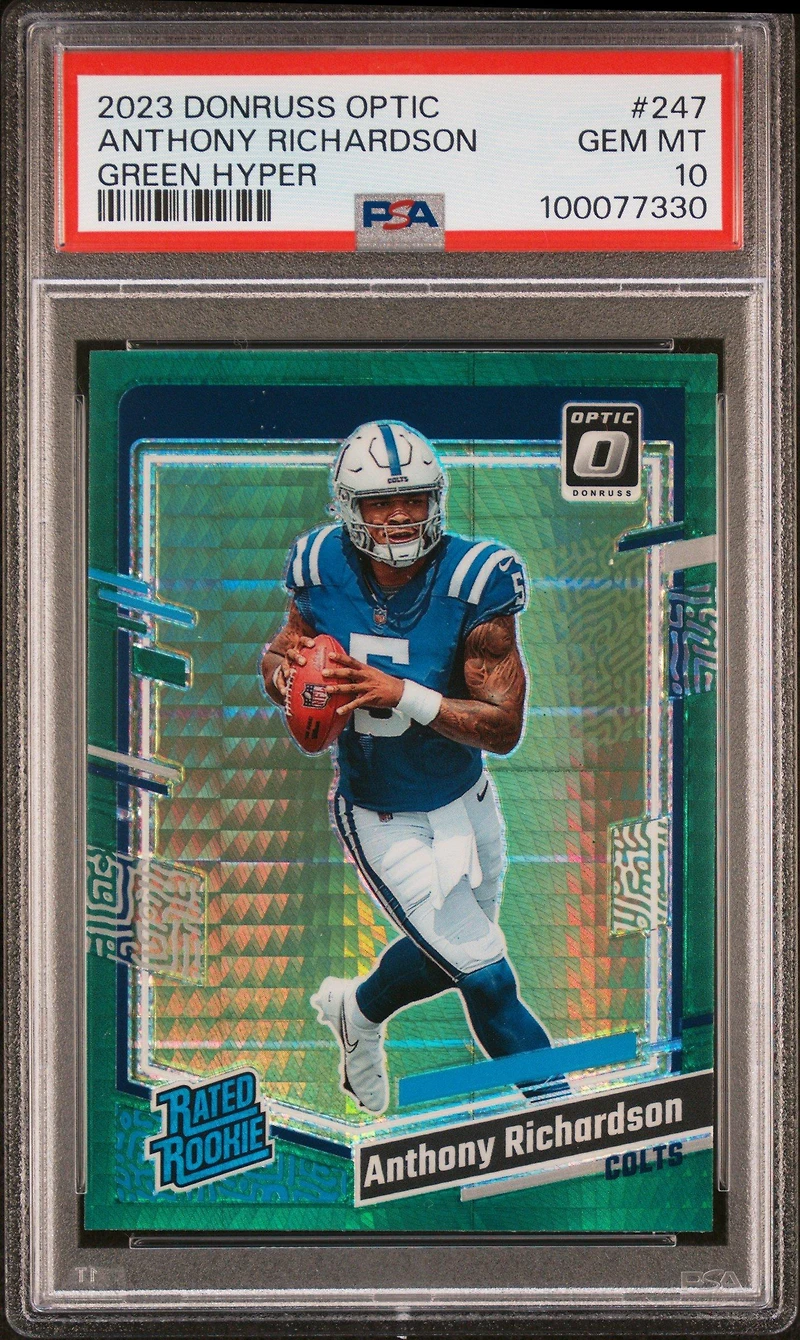 2023 Panini Donruss Optic 247 Anthony Richardson Hyper PSA