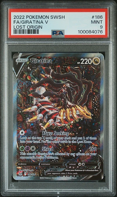 2022 Pokemon Sword & Shield Lost Origin Full Art/giratina V PSA