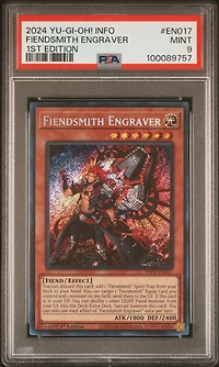 2024 Yu-gi-oh! Info-the Infinite Forbidden En017 Fiendsmith Engraver 1st Edition PSA 9