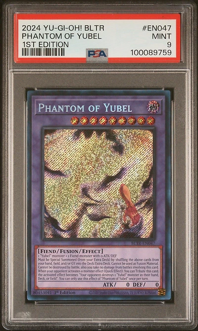 2024 Yu-gi-oh! Bltr-battles Of Legend: Terminal Revenge En047 Phantom Of Yubel 1st Edition PSA 9