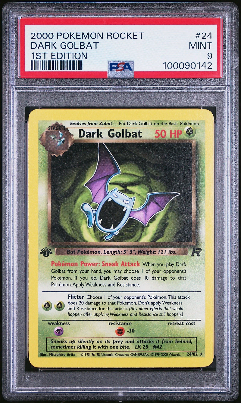 2000 Pokemon Rocket 24 Dark Golbat 1st Edition PSA