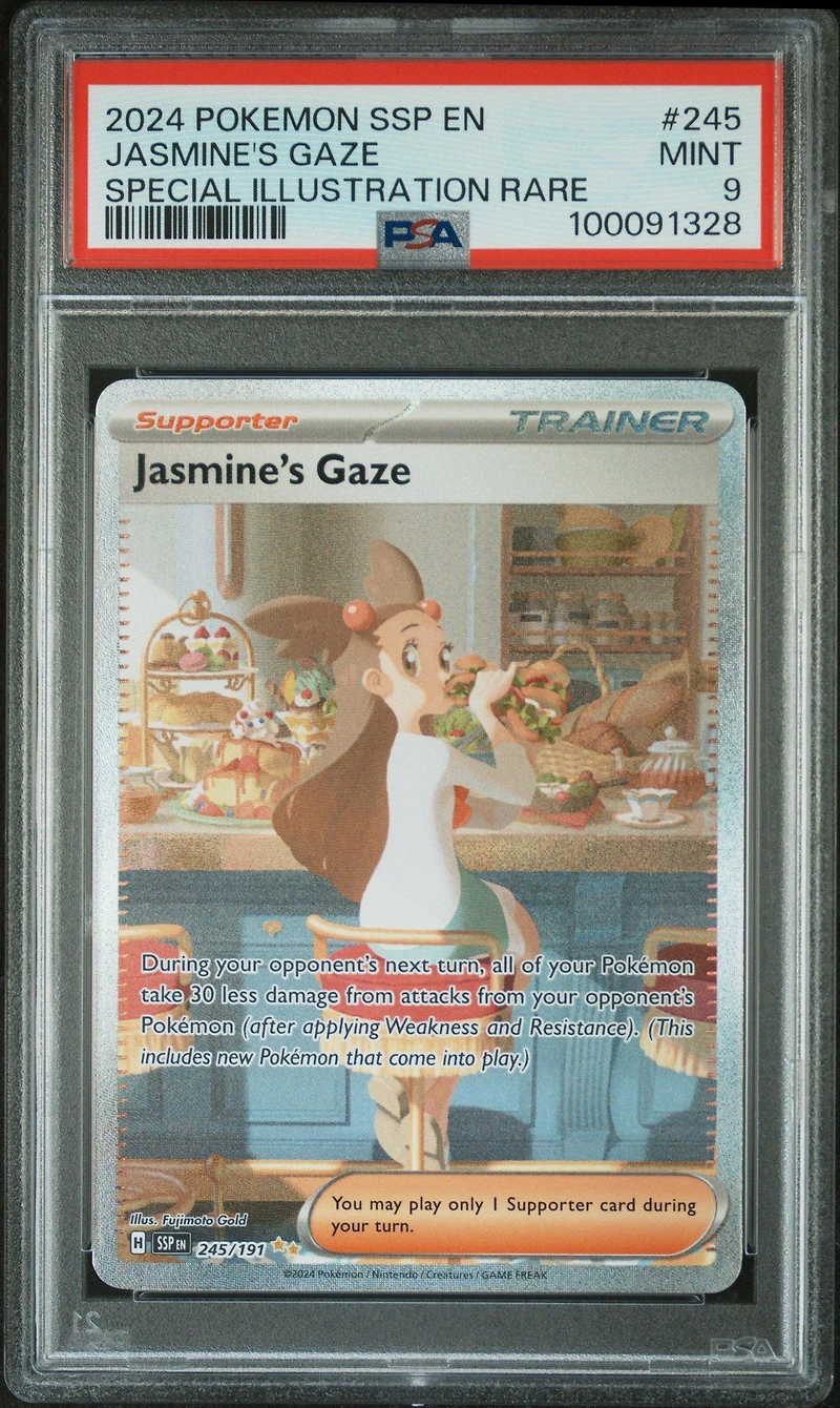 2024 Pokemon Ssp En-surging Sparks 245 Jasmine's Gaze Special Illustration Rare PSA