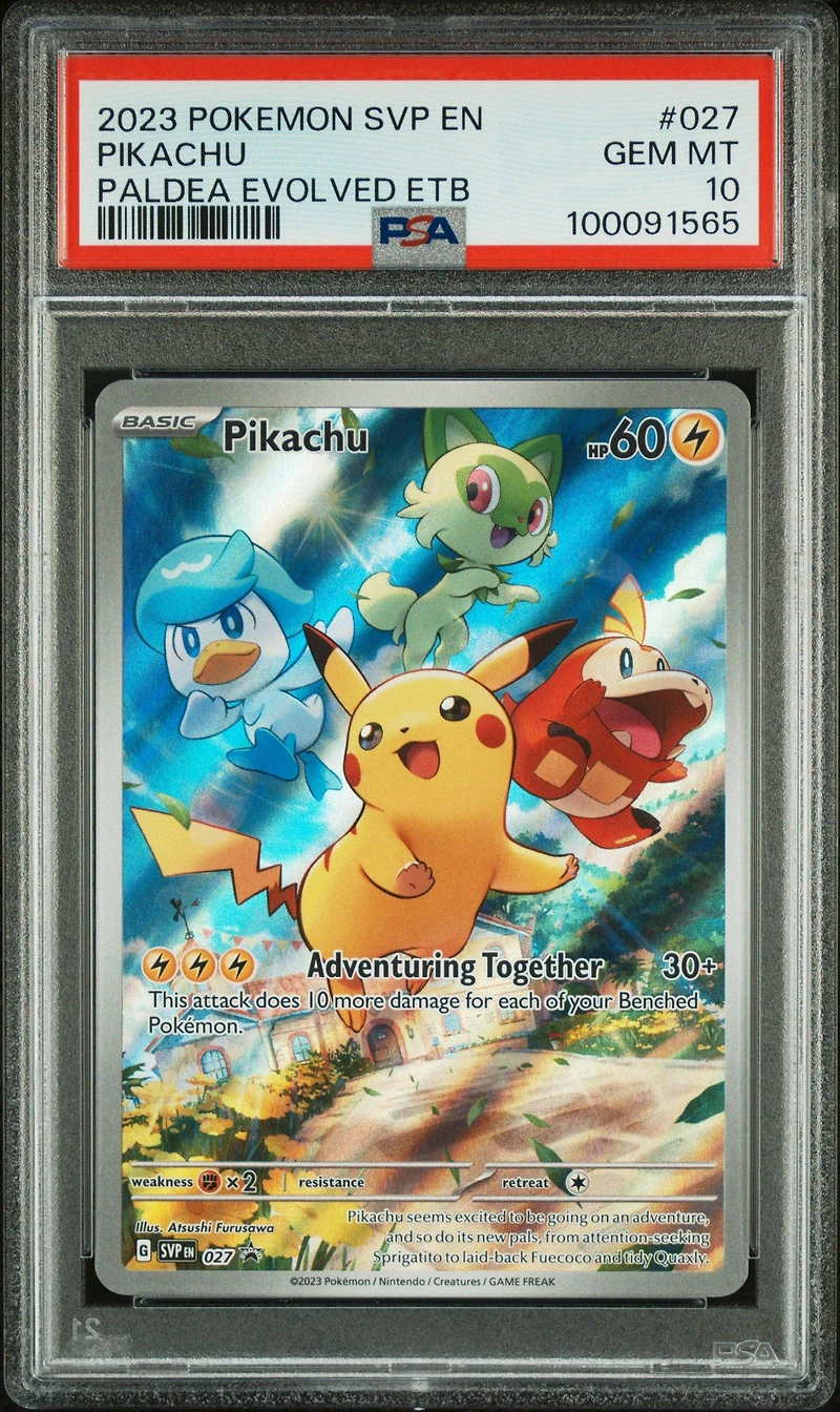 2023 Pokemon Svp En-sv Black Star Promo 027 Pikachu Paldea Evolved Elite Trainer Box PSA