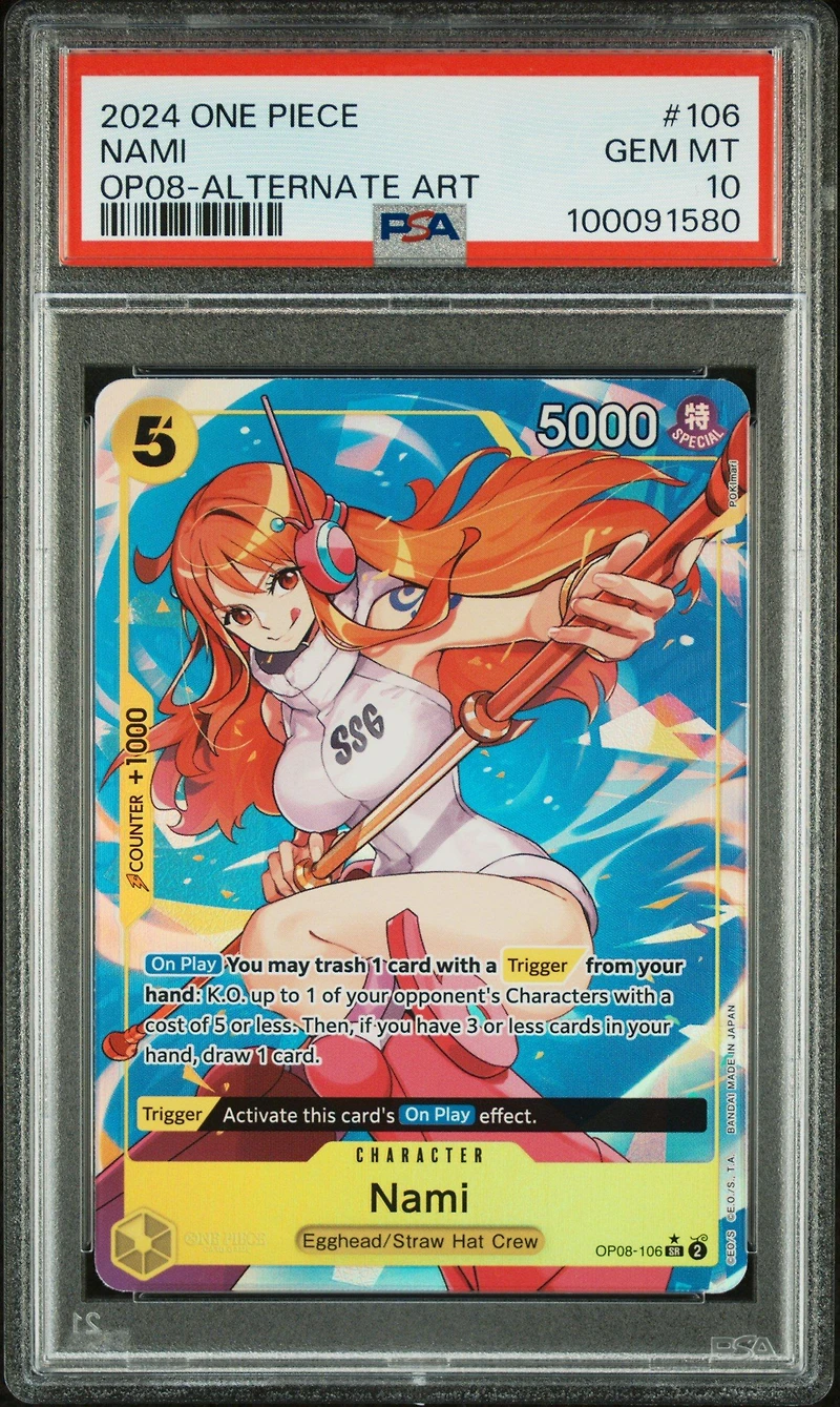 2024 One Piece Two Legends 106 Nami Alternate Art PSA 10