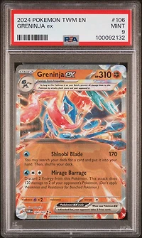 2024 Pokemon Twm En-twilight Masquerade 106 Greninja Ex PSA