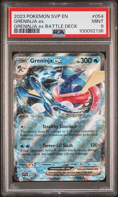 2023 Pokemon Svp En-sv Black Star Promo 054 Greninja Ex Greninja Ex Battle Deck PSA 9