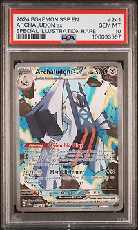 2024 Pokemon Ssp En-surging Sparks 241 Archaludon Ex Special Illustration Rare PSA