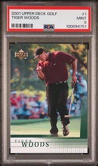 2001 Upper Deck Golf Tiger Woods PSA