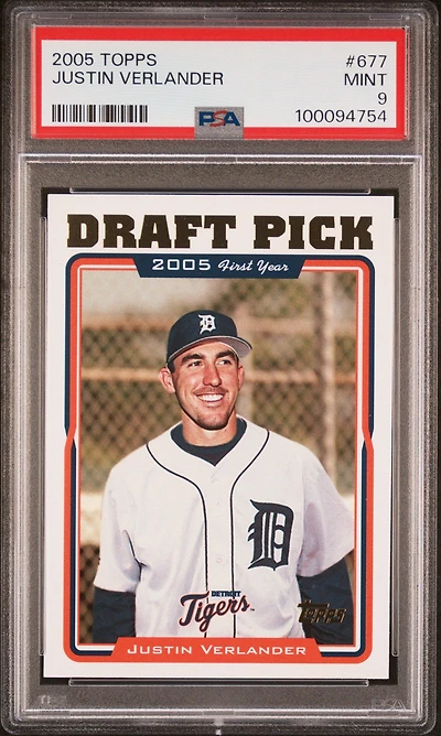 2005 Topps 677 Justin Verlander PSA