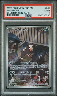 2023 Pokemon Obf En-obsidian Flames 204 Houndour Illustration Rare PSA