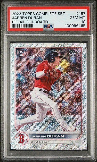 2022 Topps Complete Set 187 Jarren Duran Retail Foilboard PSA 10