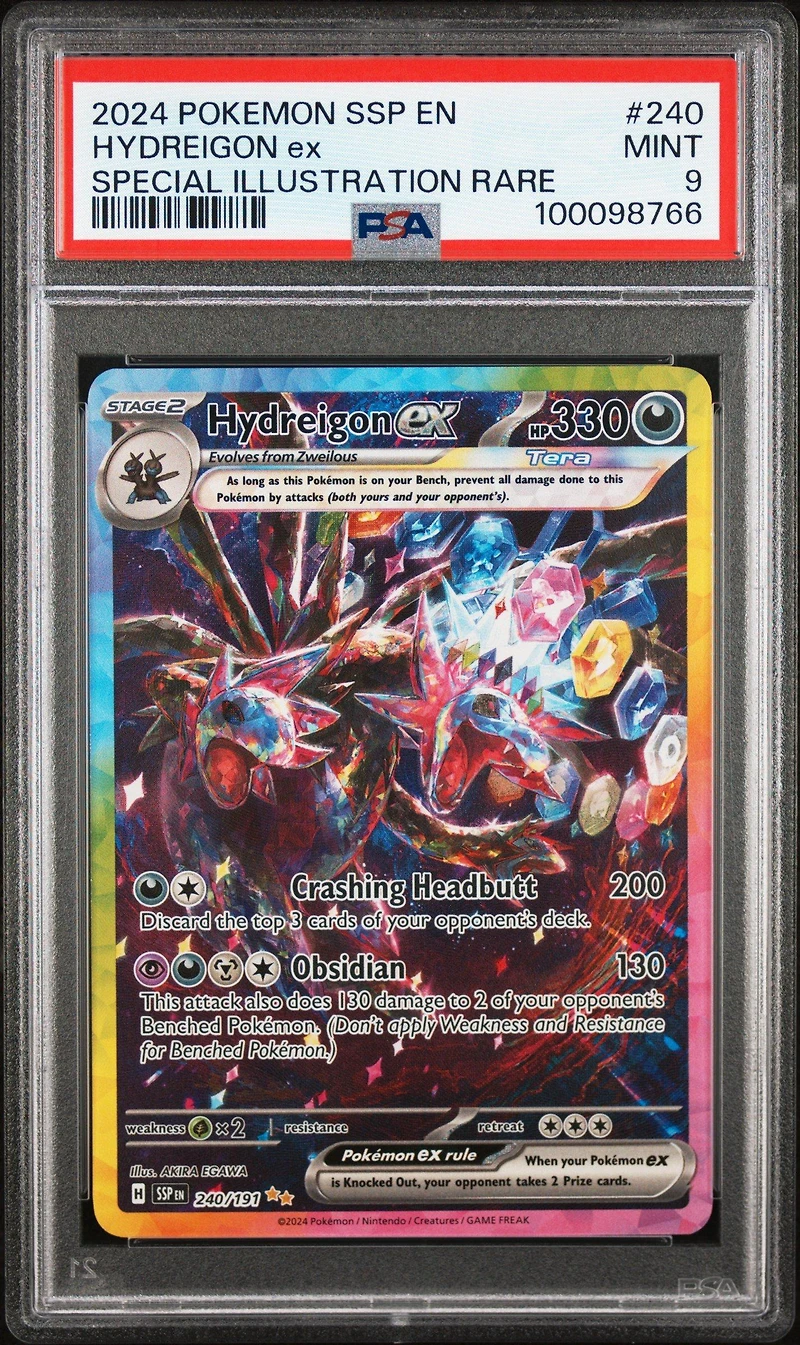2024 Pokemon Ssp En-surging Sparks 240 Hydreigon Ex Special Illustration Rare PSA