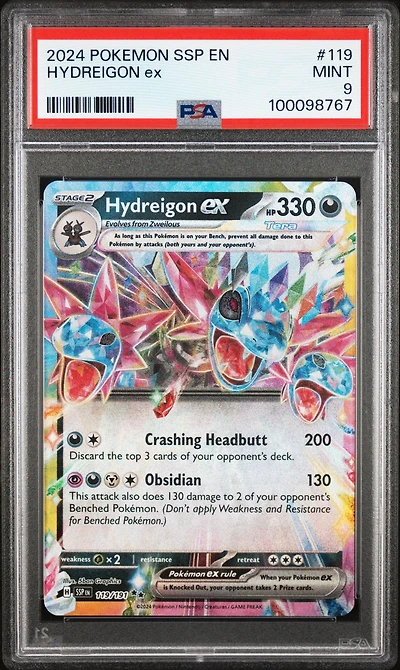 2024 Pokemon Ssp En-surging Sparks 119 Hydreigon Ex PSA