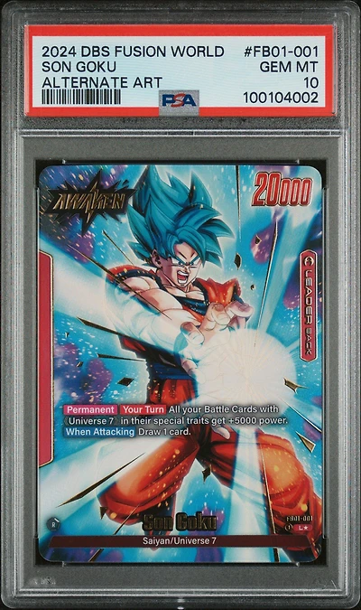 2024 Dragon Ball Super Card Game Fusion World Awakened Pulse Fb01- Son Goku Alternate Art PSA 10