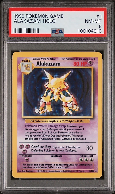 1999 Pokemon Game 1 Alakazam-holo PSA