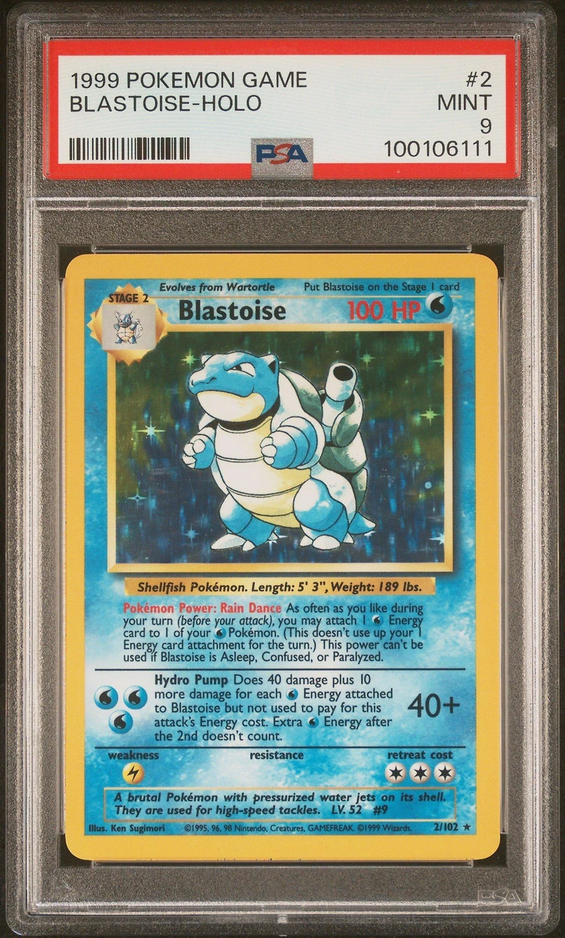 1999 Pokemon Game 2 Blastoise-holo PSA