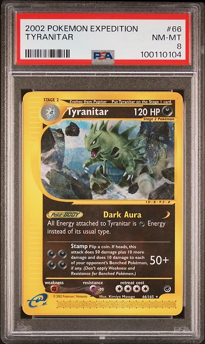2002 Pokemon Expedition 66 Tyranitar PSA