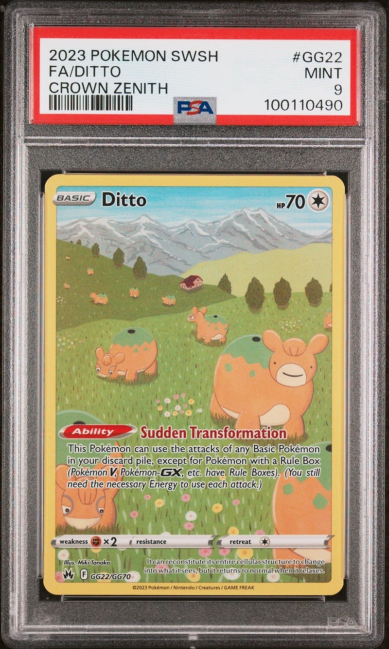 2023 Pokemon Sword And Shield Crown Zenith Gg22 Full Art/ditto PSA