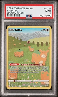 2023 Pokemon Sword And Shield Crown Zenith Gg22 Full Art/ditto PSA