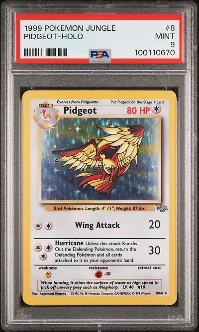 1999 Pokemon Jungle 8 Pidgeot-holo PSA