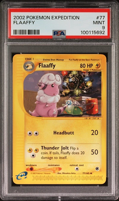 2002 Pokemon Expedition 77 Flaaffy PSA 9