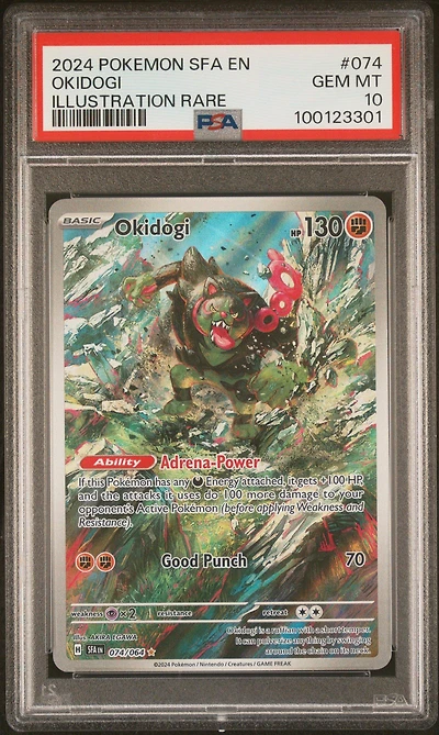 2024 Pokemon Sfa En-shrouded Fable 074 Okidogi Illustration Rare PSA