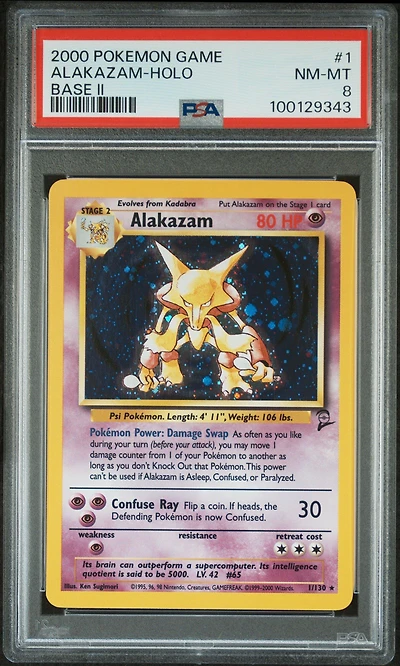 2000 Pokemon Game Base Ii 1 Alakazam-holo PSA