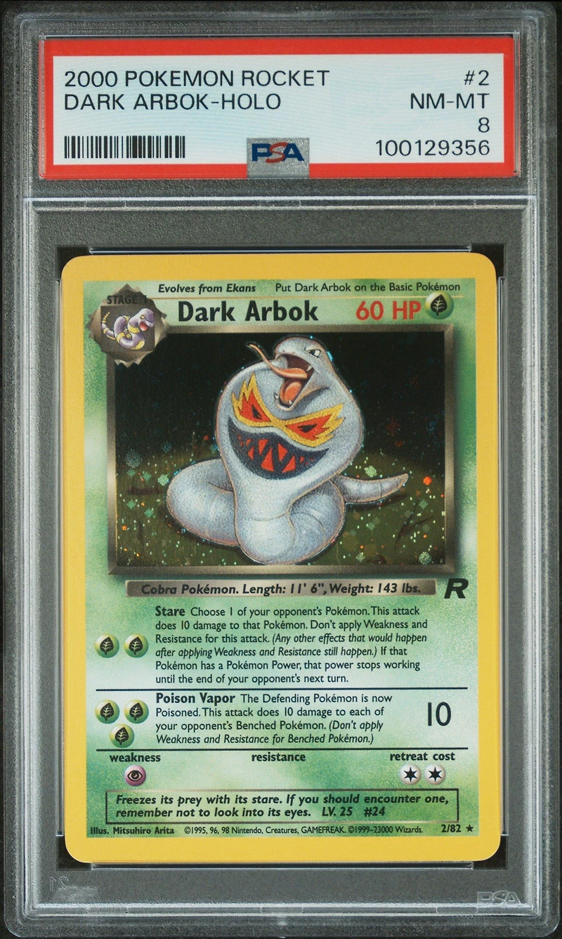 2000 Pokemon Rocket 2 Dark Arbok-holo PSA