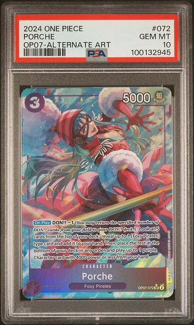 2024 One Piece 500 Years In The Future 072 Porche Alternate Art PSA 10