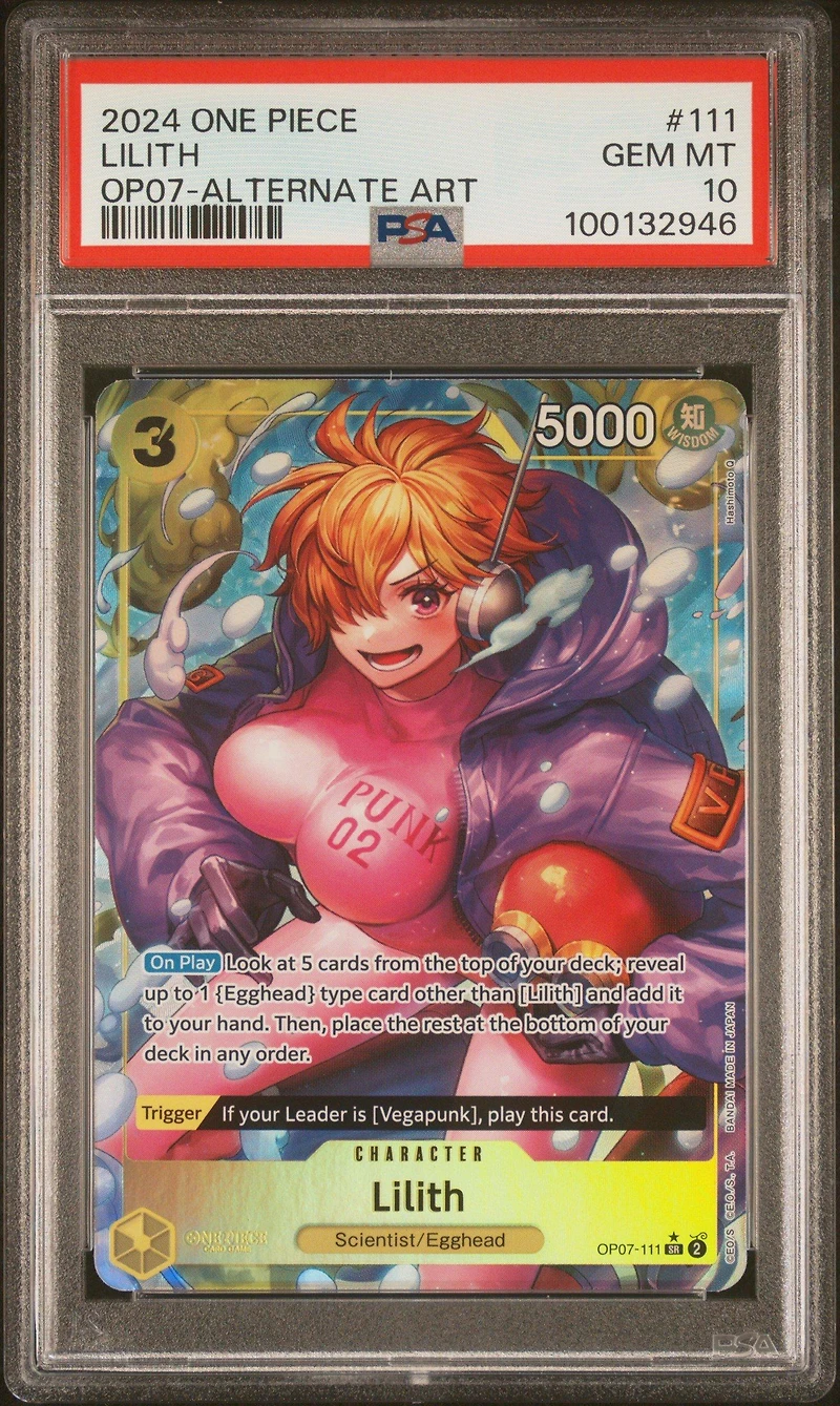 2024 One Piece 500 Years In The Future 111 Lilith Alternate Art PSA 10
