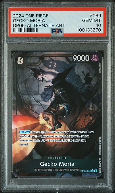 2024 One Piece Wings Of The Captain Gecko Moria Alternate Art PSA 10