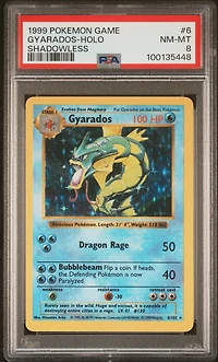1999 Pokemon Game 6 Gyarados-holo Shadowless PSA