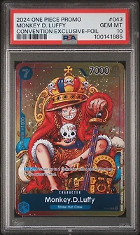 2024 One Piece Promos 043 Monkey D. Luffy Convention Exclusive-foil PSA 10