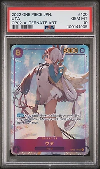 2022 One Piece Japanese Paramount War 120 Uta Alternate Art PSA 10