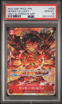 2022 One Piece Japanese Romance Dawn Monkey D. Luffy Alternate Art PSA 10
