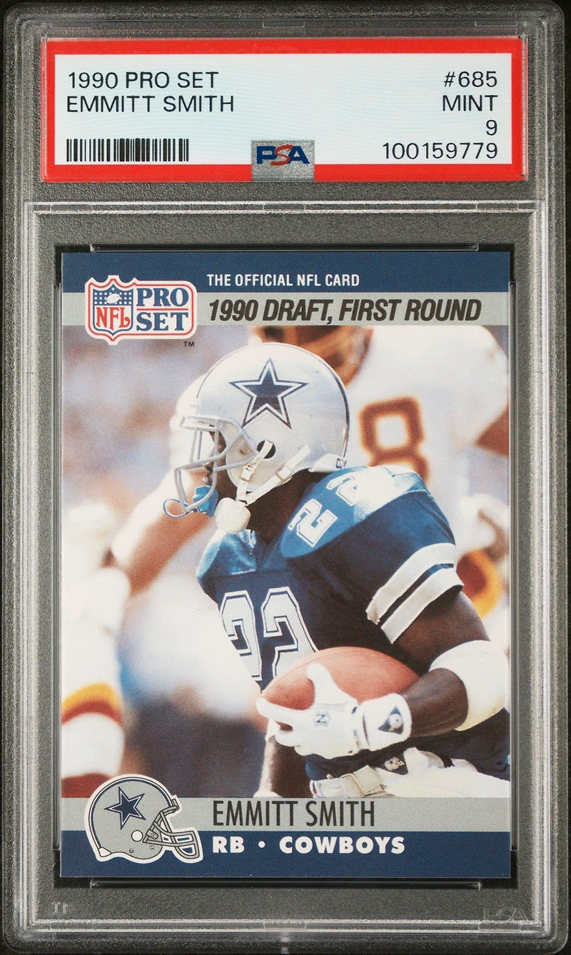 1990 Pro Set 685 Emmitt Smith PSA 9