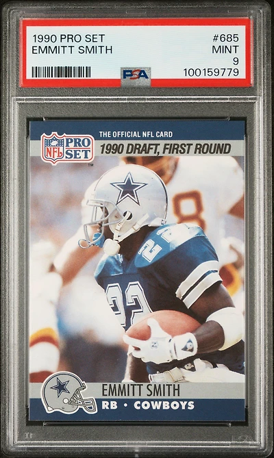 1990 Pro Set 685 Emmitt Smith PSA 9