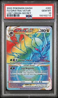 2022 Pokemon Sword & Shield Lost Origin Full Art/giratina Vstar Secret PSA