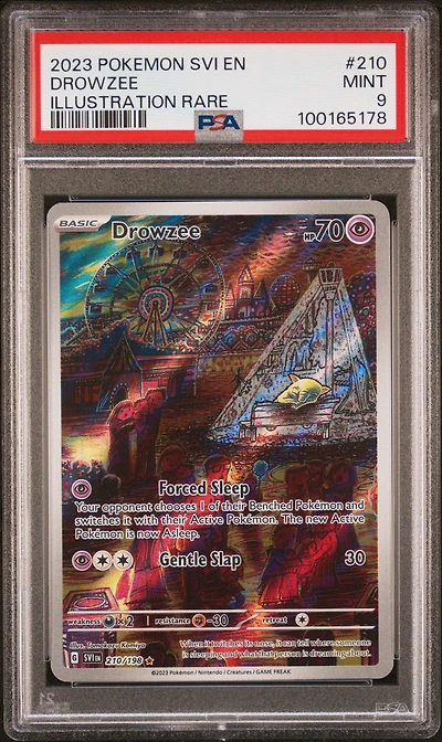 2023 Pokemon Svi En-scarlet & Violet 210 Drowzee Illustration Rare PSA