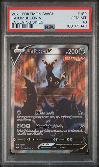 2021 Pokemon Sword & Shield Evolving Skies Full Art/umbreon V PSA