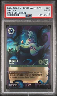 2024 Disney Lorcana En D23-d23 Expo Promo 03 Ursula - Deceiver D23 Collection PSA 9