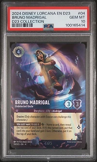 2024 Disney Lorcana En D23-d23 Expo Promo 04 Bruno Madrigal - Undetected Uncle D23 Collection PSA 10