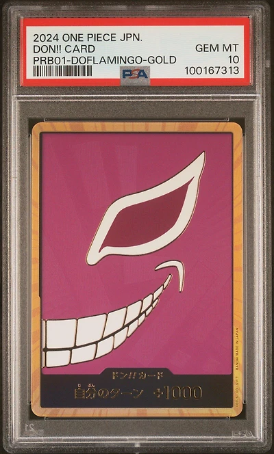 2024 One Piece Japanese Premium Booster -one Piece Card The Best-  Don!! Card Donquixote Doflamingo-gold PSA 10