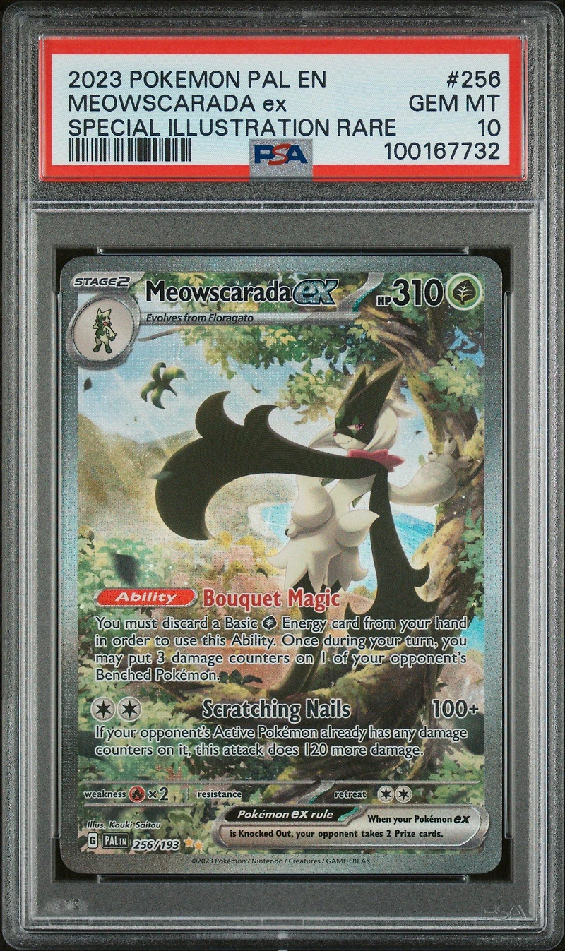 2023 Pokemon Pal En-paldea Evolved 256 Meowscarada Ex Special Illustration Rare PSA