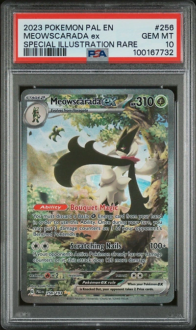 2023 Pokemon Pal En-paldea Evolved 256 Meowscarada Ex Special Illustration Rare PSA