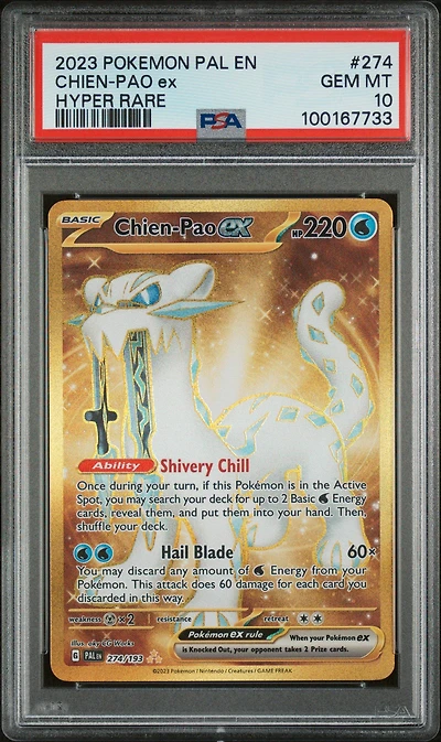 2023 Pokemon Pal En-paldea Evolved 274 Chien-pao Ex Hyper Rare PSA
