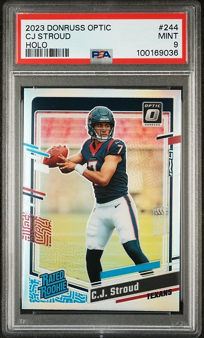 2023 Panini Donruss Optic 244 Cj Stroud Holo PSA