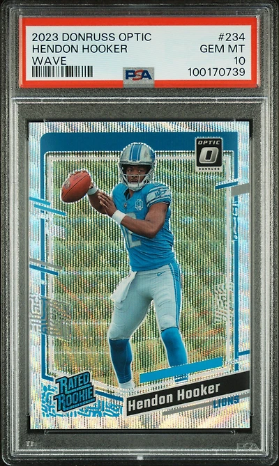 2023 Panini Donruss Optic 234 Hendon Hooker Wave PSA 10