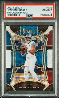 2023 Panini Select 432 Hendon Hooker Tri-color Prizm PSA 10