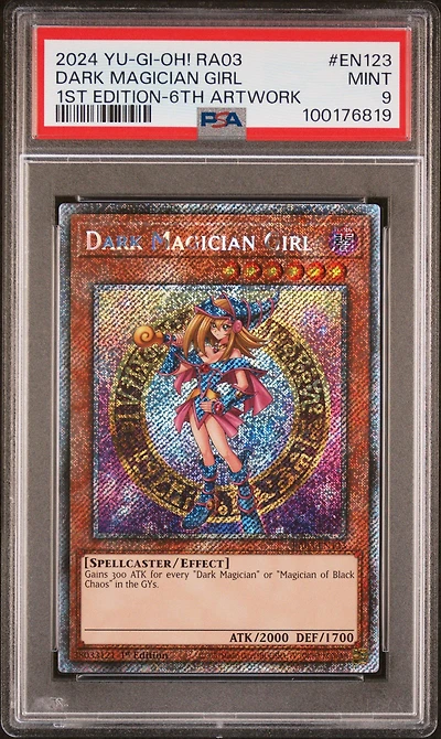2024 Yu-gi-oh! Ra03-quarter Century Bonanza En123 Dark Magician Girl 1st Edition-6th Tcg Artwork PSA